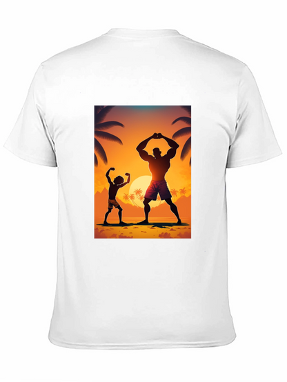 Sunset Bodybuilding Graphic T-Shirt