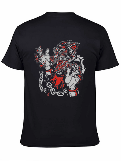 Wolf Graphic T-Shirt - Mens Black Tee