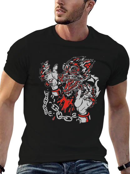 Wolf Graphic T-Shirt - Mens Black Tee