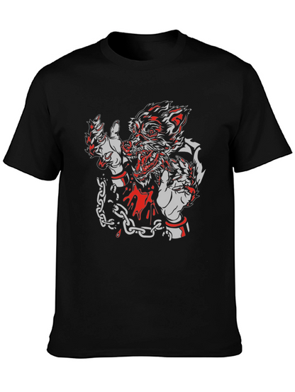 Wolf Graphic T-Shirt - Mens Black Tee