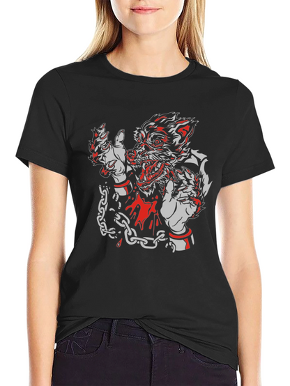 Wolf Graphic T-Shirt - Mens Black Tee