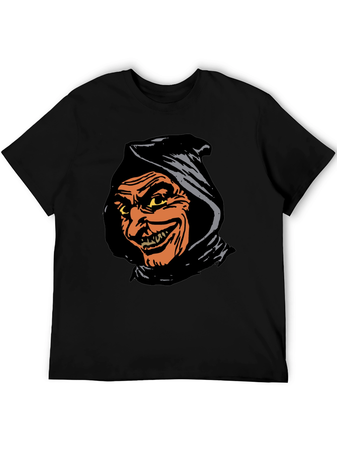 Spooky Grim Reaper Graphic Tee - Black T-Shirt