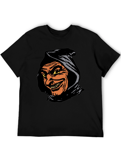 Spooky Grim Reaper Graphic Tee - Black T-Shirt