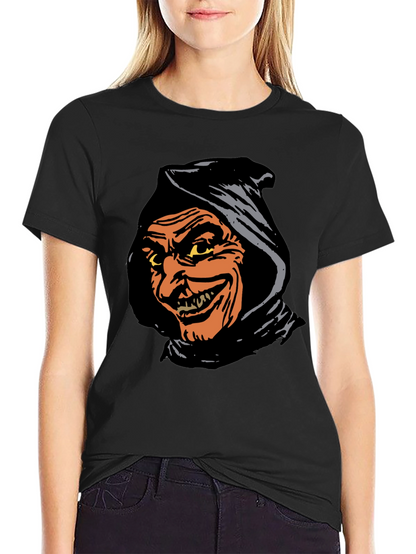 Spooky Grim Reaper Graphic Tee - Black T-Shirt