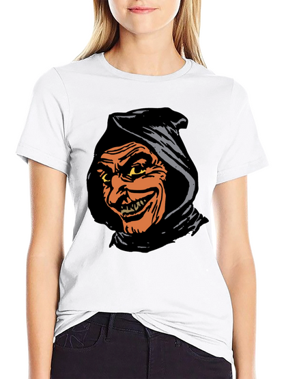Spooky Grim Reaper Graphic Tee - Black T-Shirt
