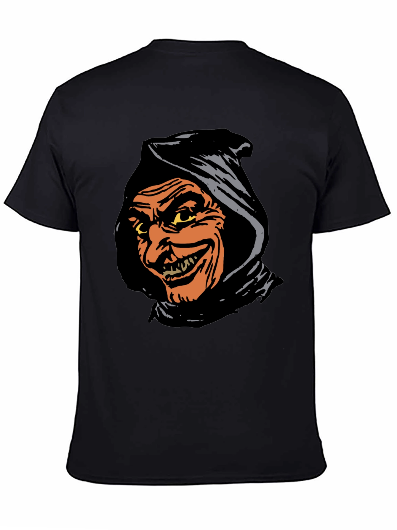 Spooky Grim Reaper Graphic Tee - Black T-Shirt