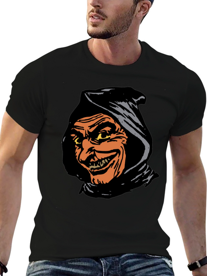 Spooky Grim Reaper Graphic Tee - Black T-Shirt