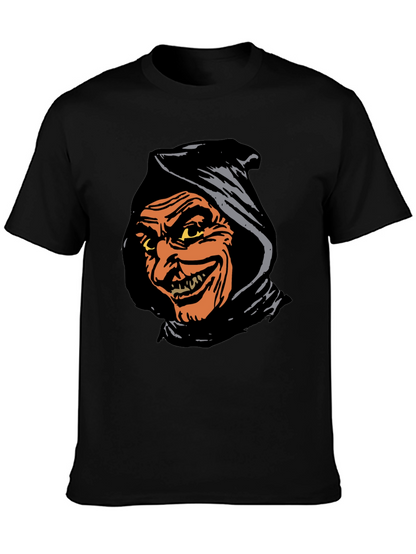 Spooky Grim Reaper Graphic Tee - Black T-Shirt