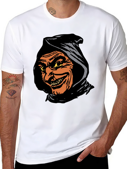 Spooky Grim Reaper Graphic Tee - Black T-Shirt