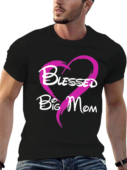 Blessed Big Mom T-Shirt - Heart Design