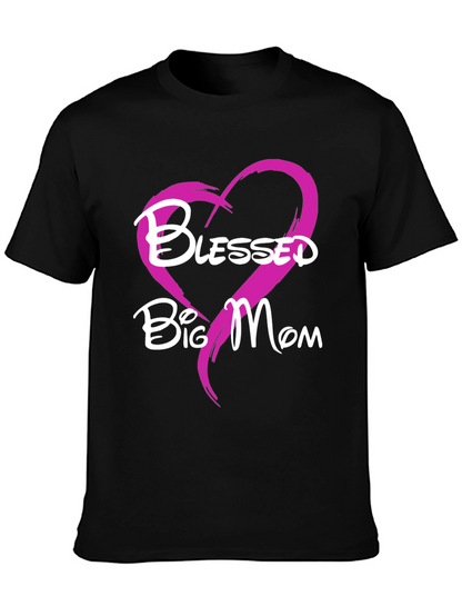 Blessed Big Mom T-Shirt - Heart Design