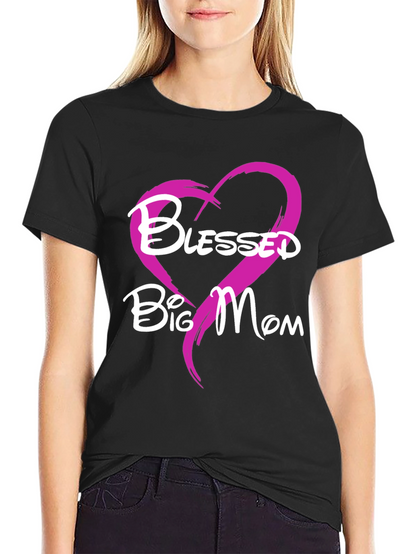 Blessed Big Mom T-Shirt - Heart Design