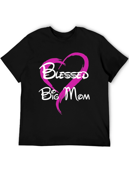 Blessed Big Mom T-Shirt - Heart Design