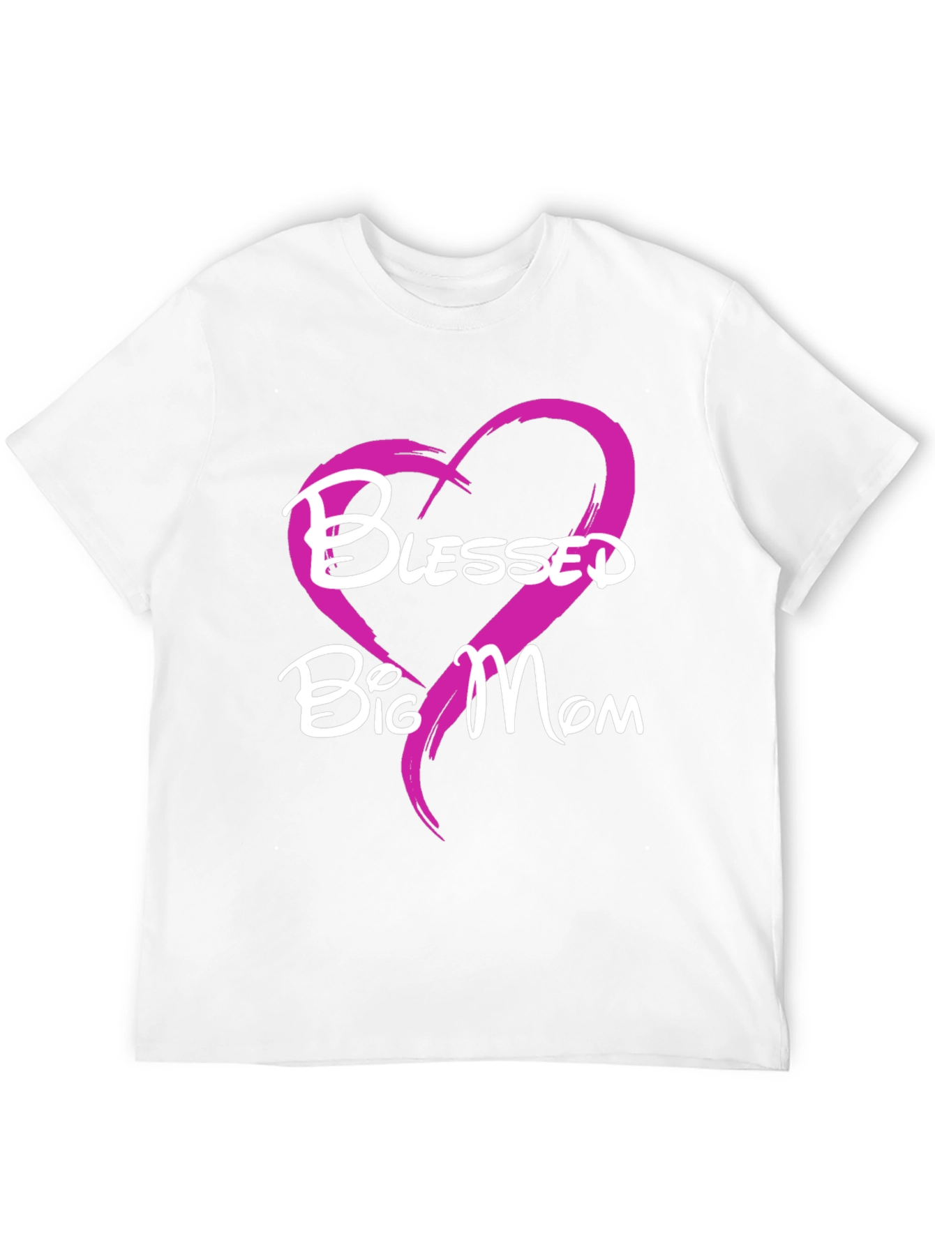 Blessed Big Mom T-Shirt - Heart Design