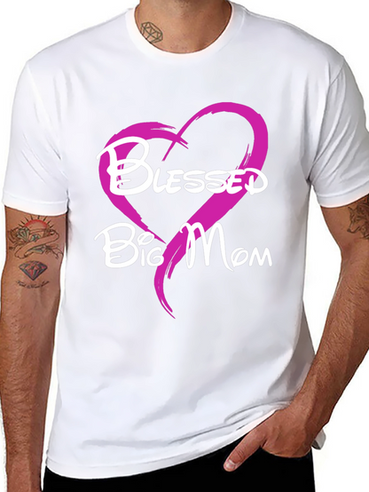 Blessed Big Mom T-Shirt - Heart Design