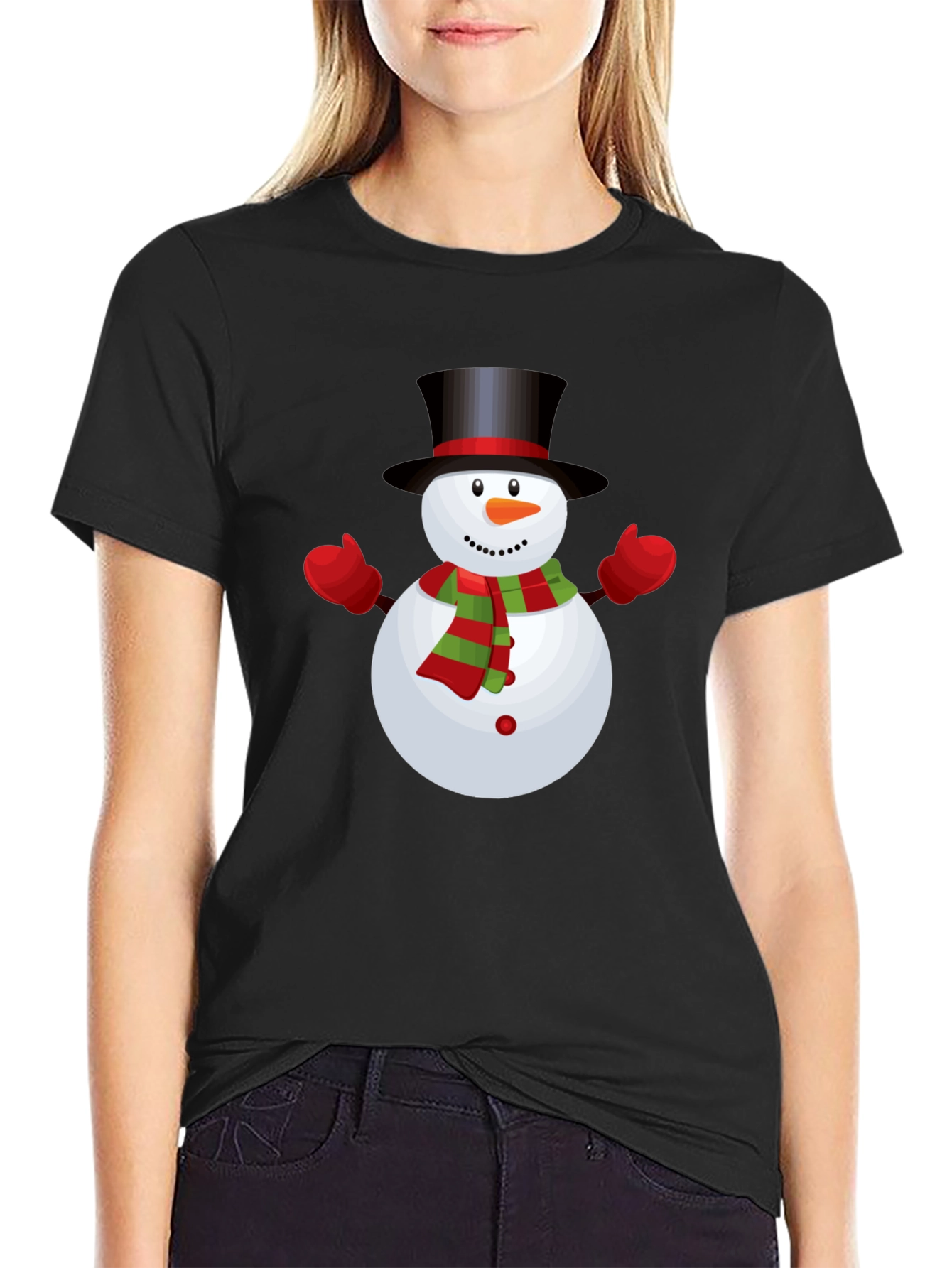 Snowman Graphic Tee - Festive Holiday Shirt