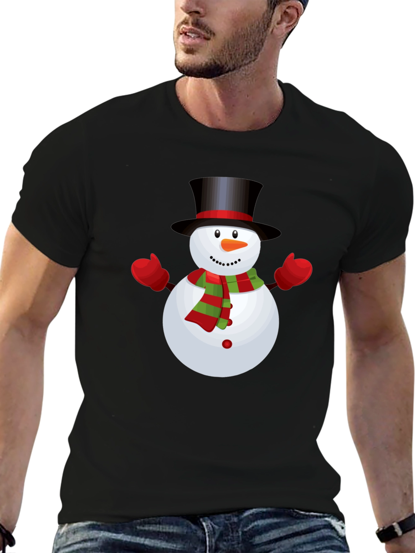 Snowman Graphic Tee - Festive Holiday Shirt