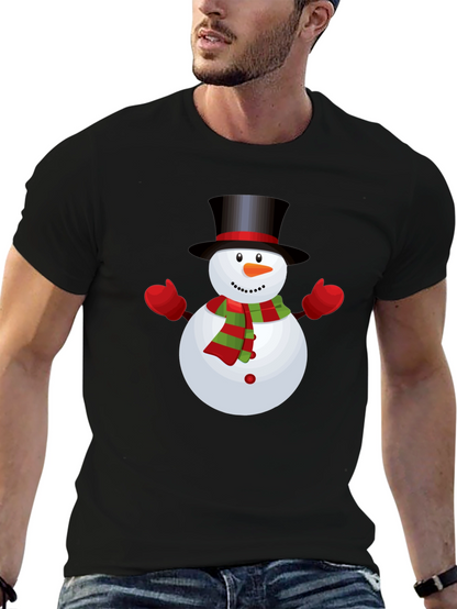 Snowman Graphic Tee - Festive Holiday Shirt