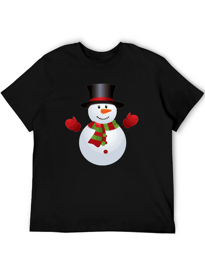 Snowman Graphic Tee - Festive Holiday Shirt