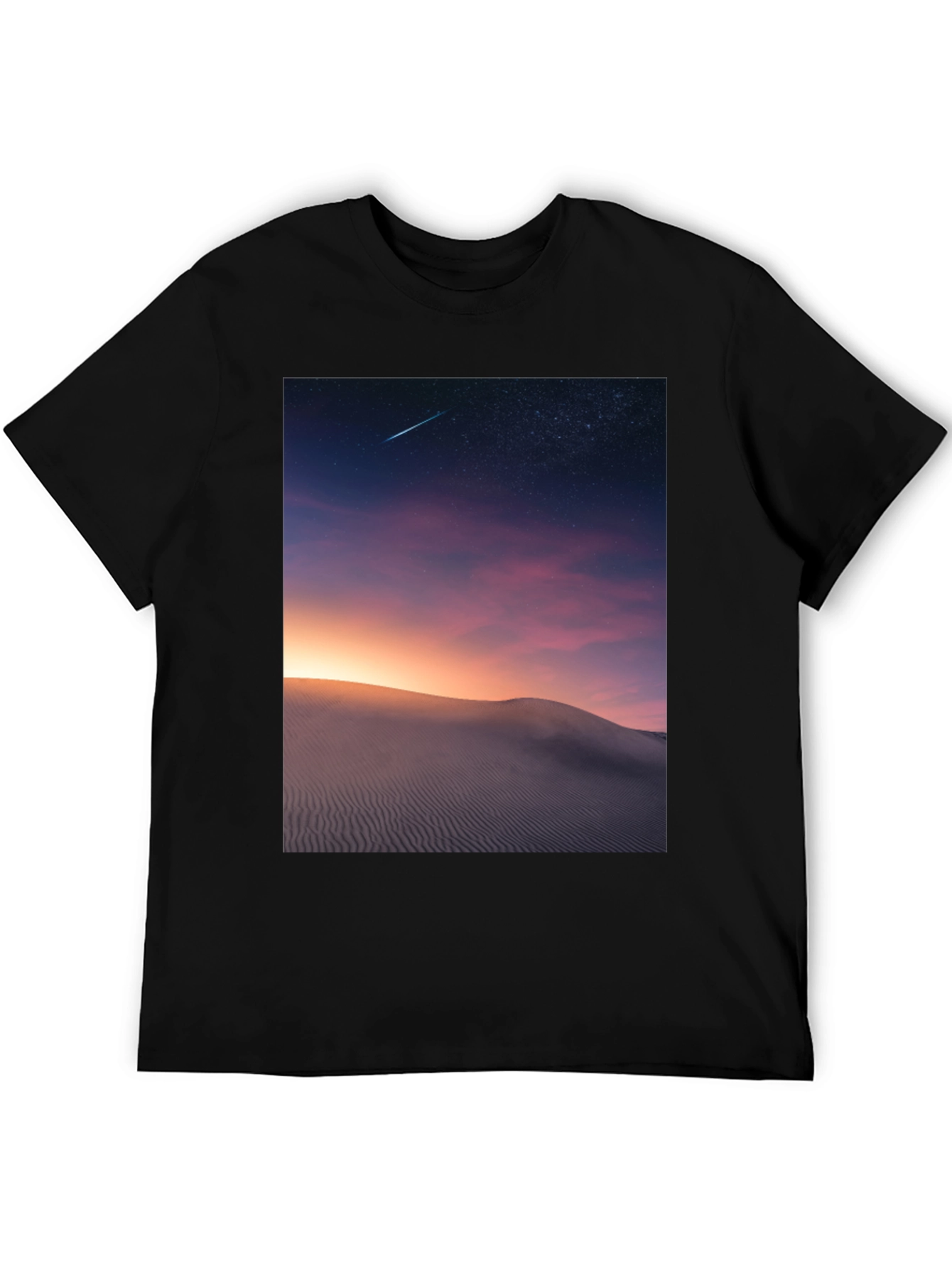 Night Desert Scene Graphic T-Shirt