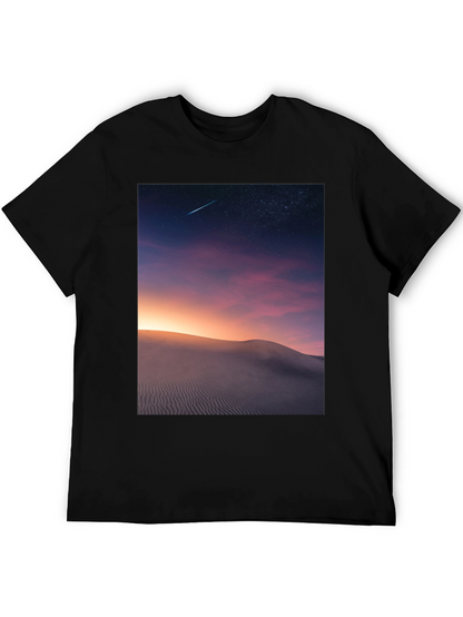 Night Desert Scene Graphic T-Shirt