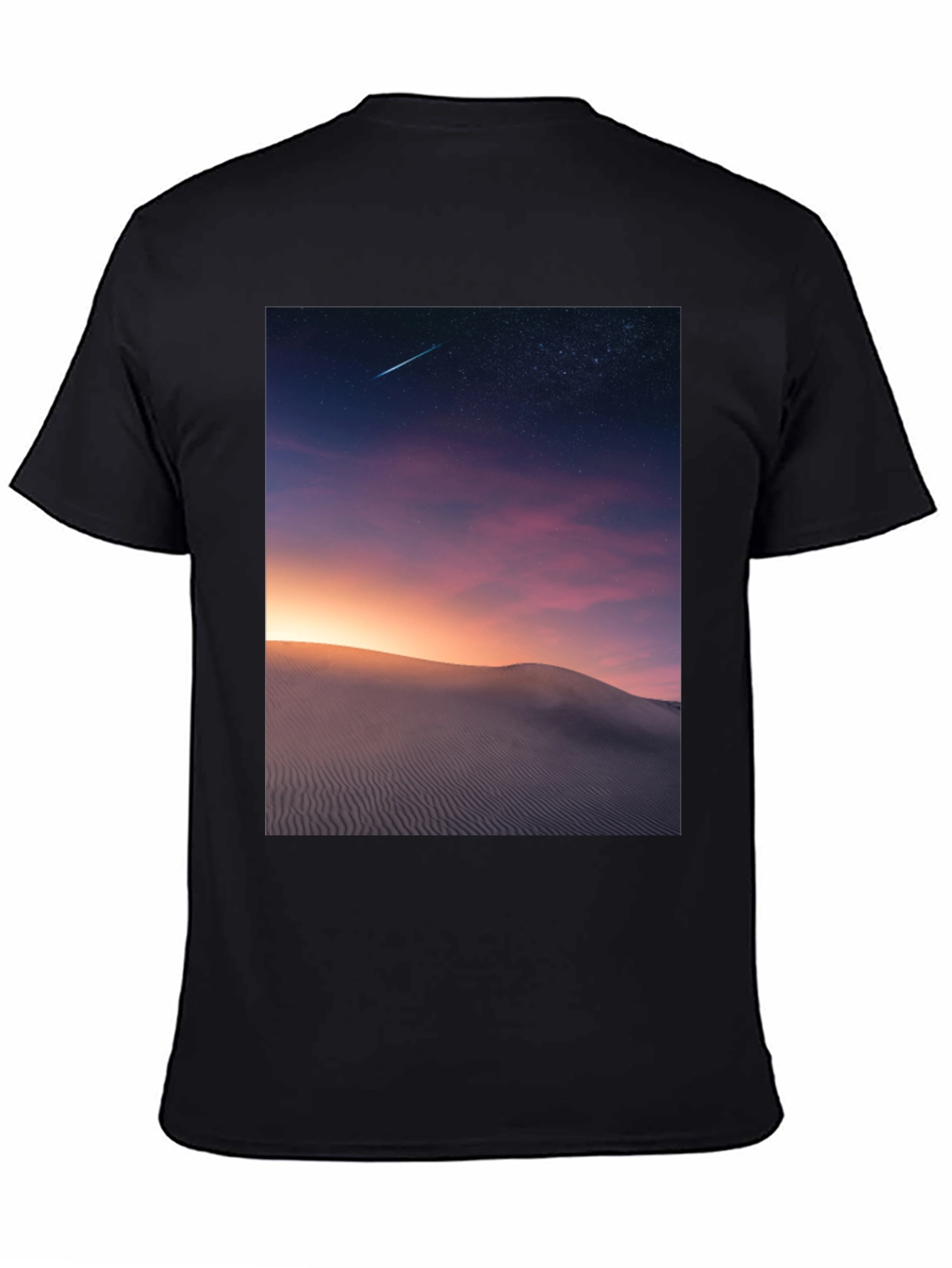 Night Desert Scene Graphic T-Shirt