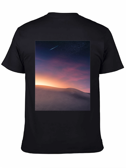 Night Desert Scene Graphic T-Shirt