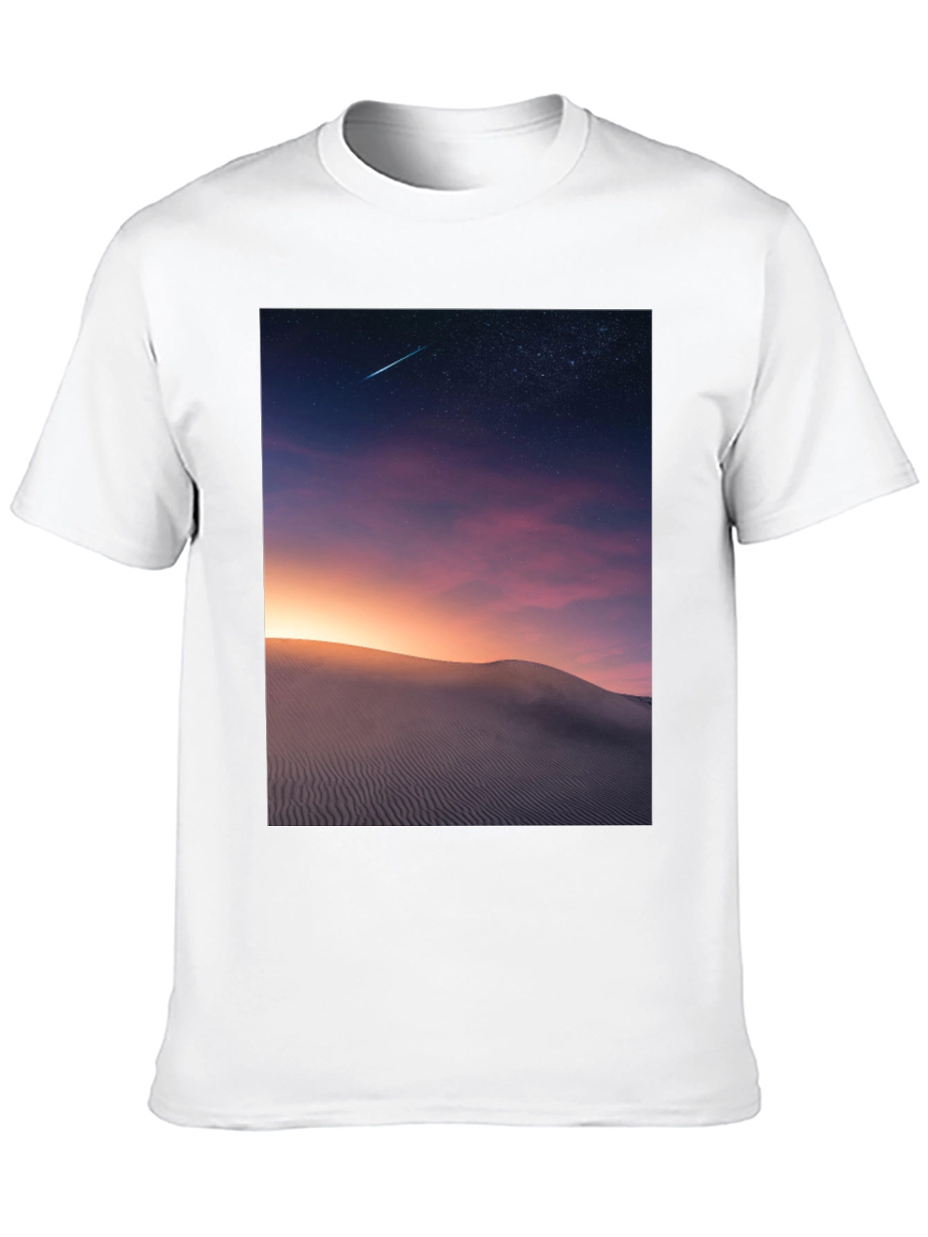 Night Desert Scene Graphic T-Shirt