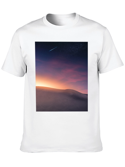 Night Desert Scene Graphic T-Shirt