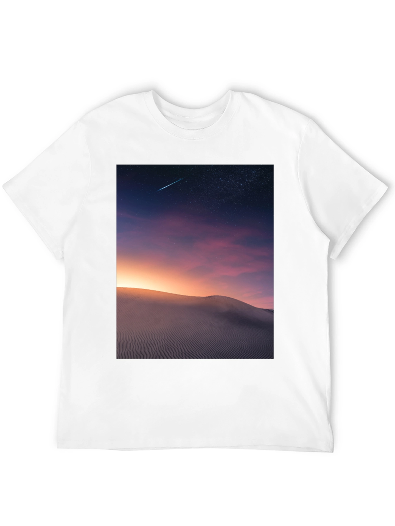 Night Desert Scene Graphic T-Shirt