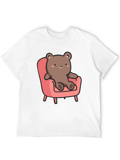 Cute Bear on Chair Graphic T-Shirt