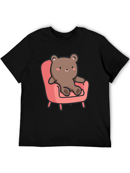 Cute Bear on Chair Graphic T-Shirt