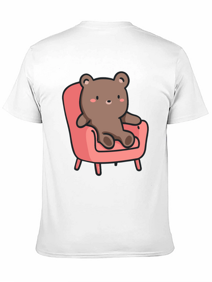 Cute Bear on Chair Graphic T-Shirt