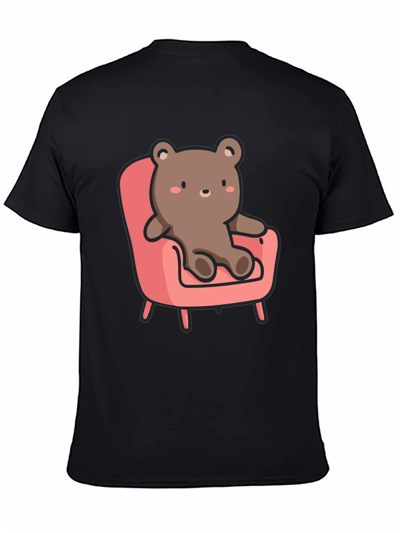 Cute Bear on Chair Graphic T-Shirt