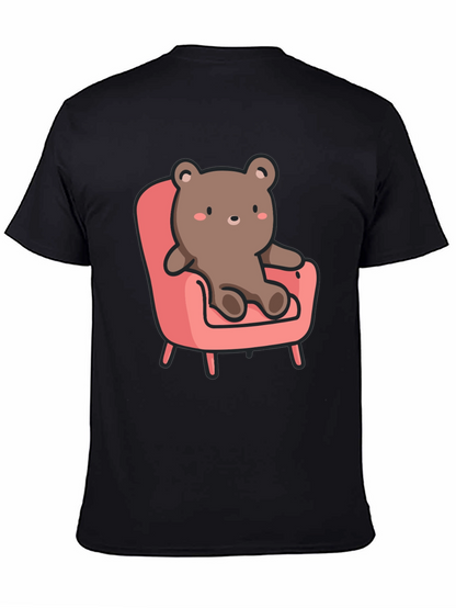 Cute Bear on Chair Graphic T-Shirt