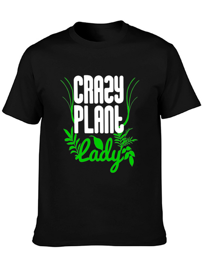 Crazy Plant Lady T-Shirt - Black Cotton Tee