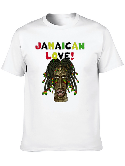 Jamaican Love Graphic Print Black T-Shirt