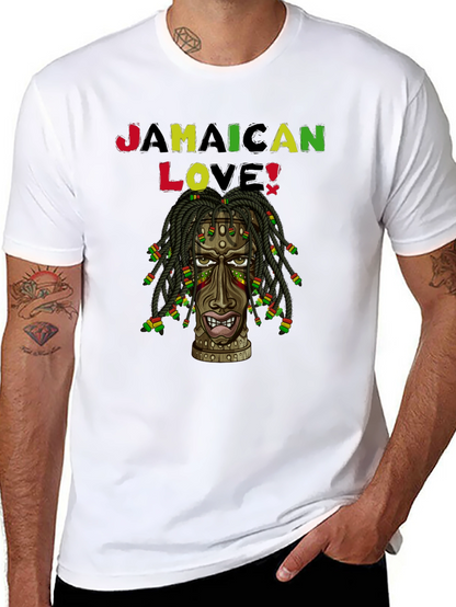 Jamaican Love Graphic Print Black T-Shirt