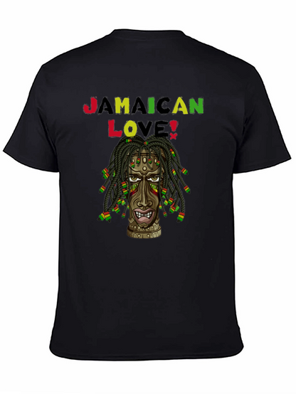 Jamaican Love Graphic Print Black T-Shirt