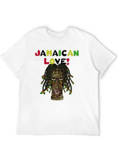 Jamaican Love Graphic Print Black T-Shirt