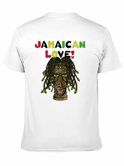 Jamaican Love Graphic Print Black T-Shirt