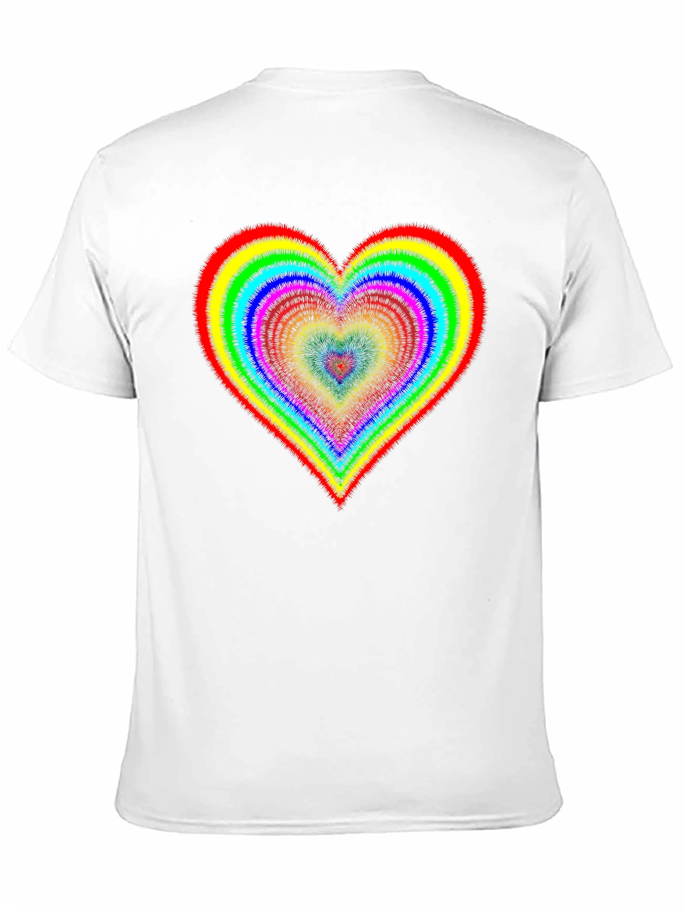 Rainbow Heart Graphic Tee - Black Cotton Blend