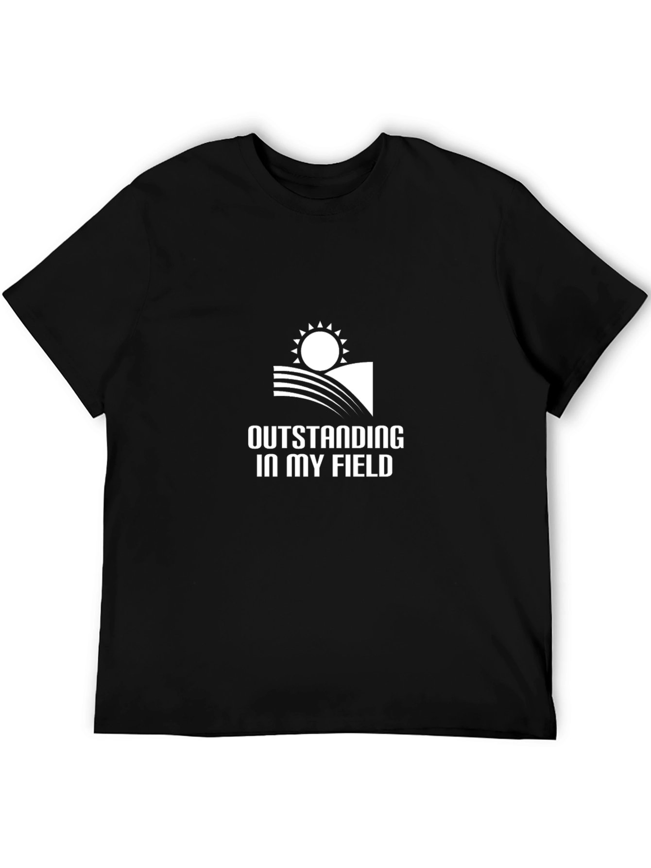 Outstanding in My Field Black Graphic Tee