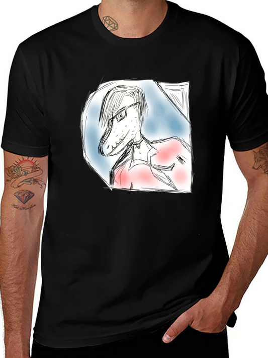 Dinosaur Sketch T-Shirt - Unique Graphic Tee