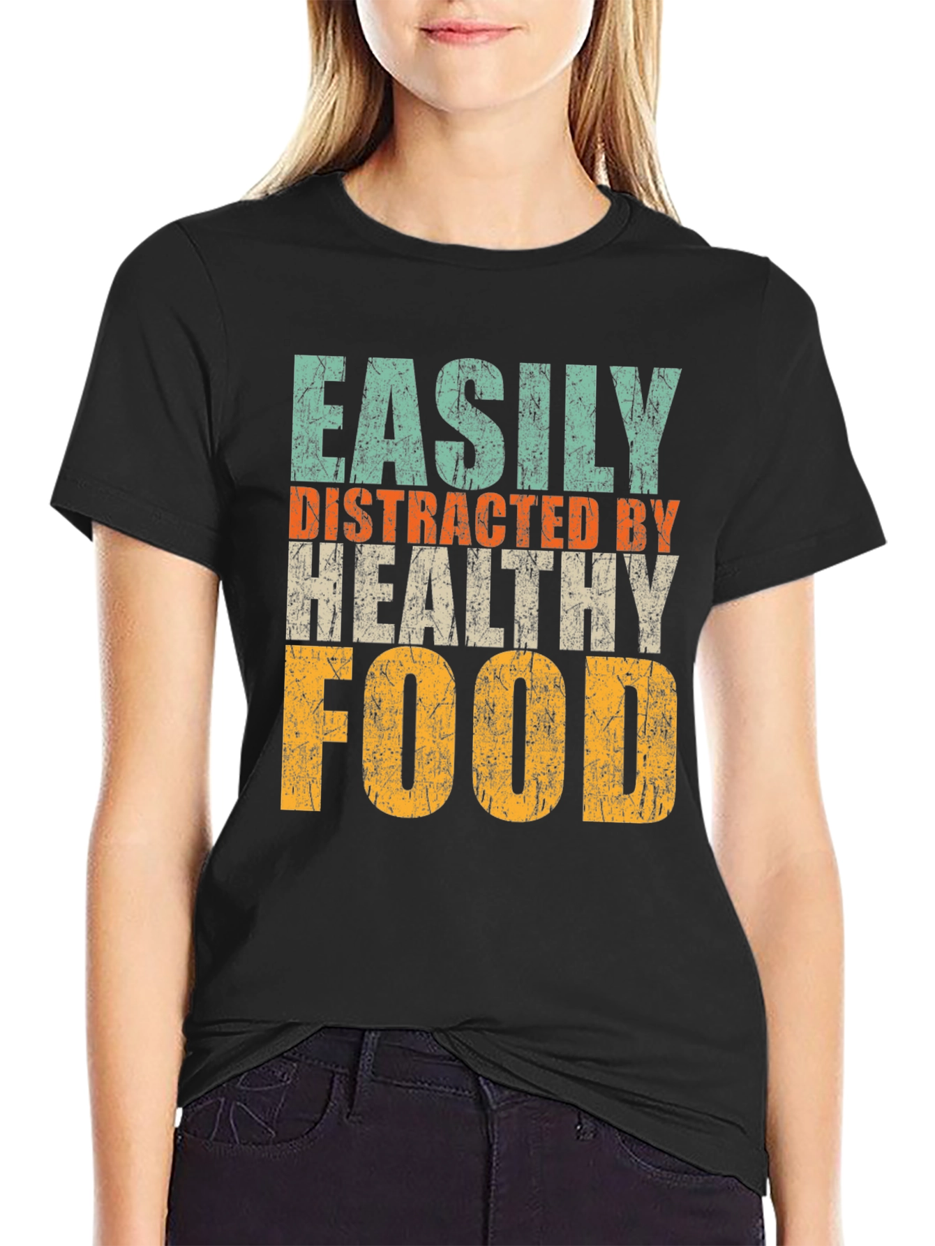 Easily Distracted By Healthy Food Graphic Tee