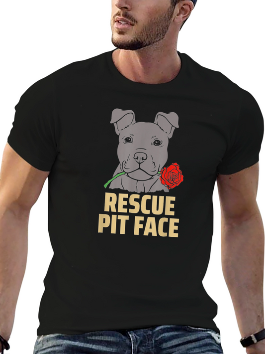Rescue Pit Face Graphic Tee - Unisex Black T-Shirt