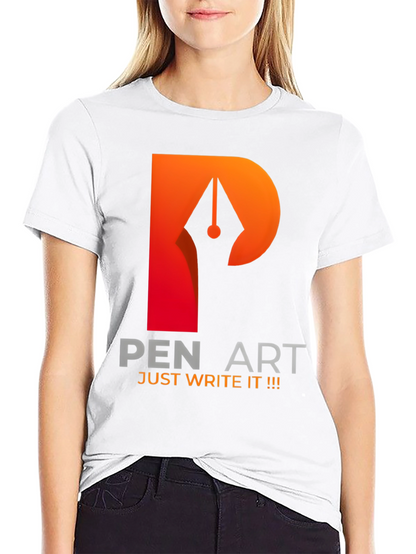 Pen Art Graphic T-Shirt - Just Write It!