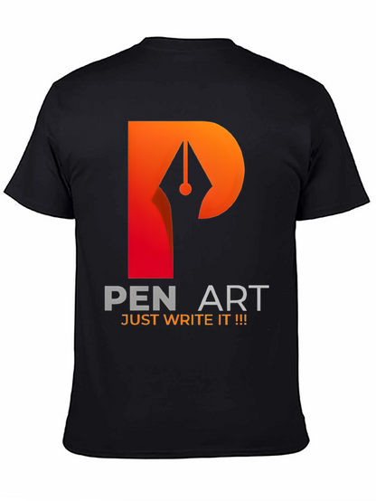 Pen Art Graphic T-Shirt - Just Write It!