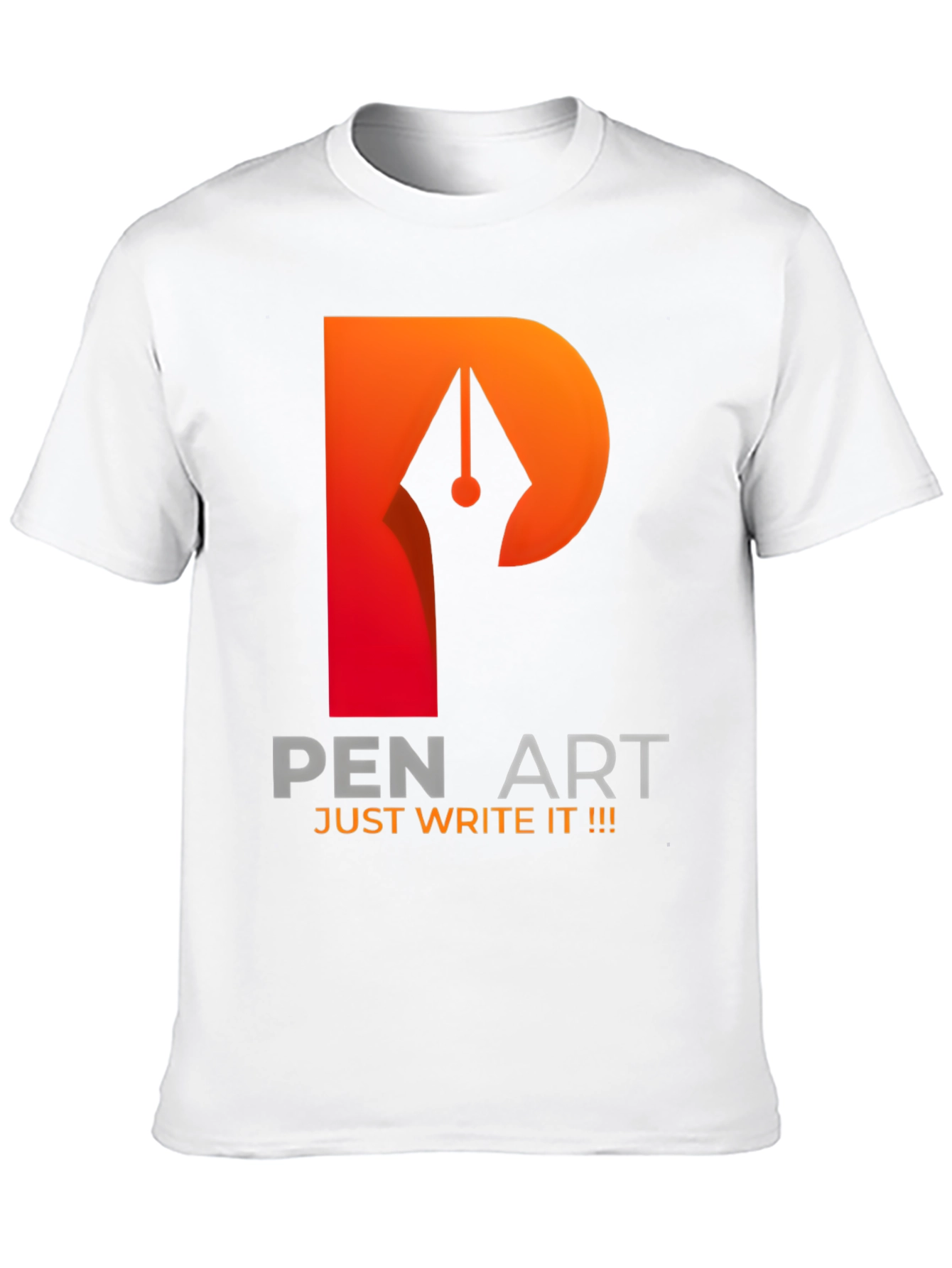Pen Art Graphic T-Shirt - Just Write It!