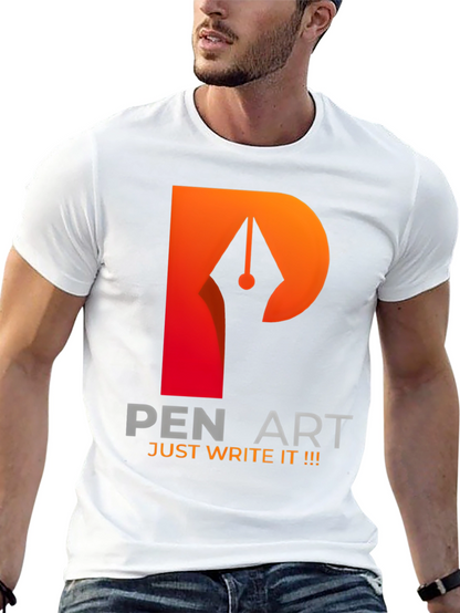 Pen Art Graphic T-Shirt - Just Write It!